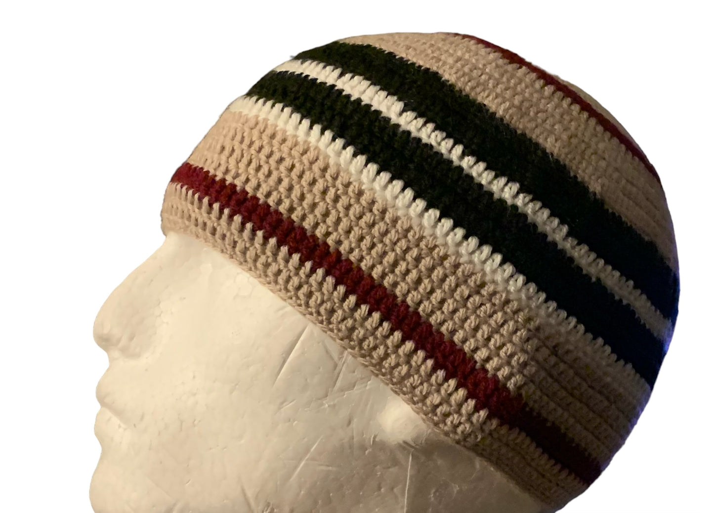 Inspired Kufi Hat,Skull Cap,Kufi, Beanie, Prayer Cap,Dockers hat, Fishermen Cap (CROCHET)