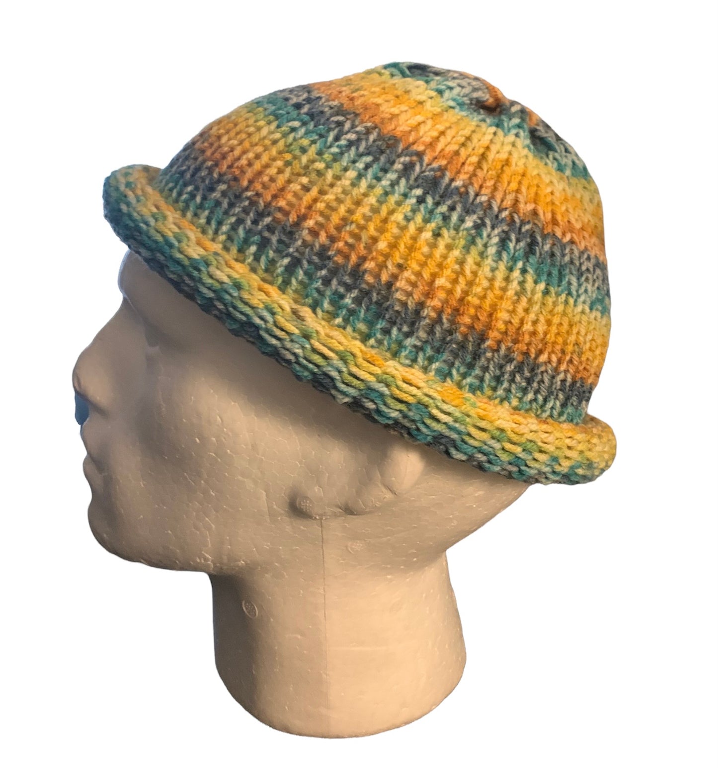 Multi-Colored Skull Cap, Beanie, Dockers Hat, Fishermen Cap, Skully (KNITTED)