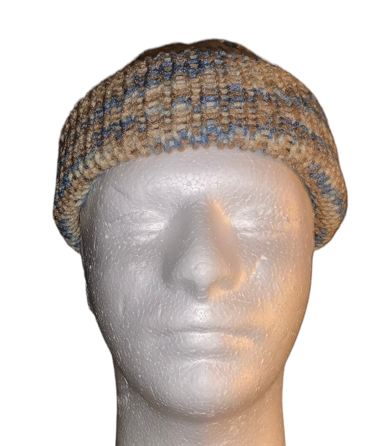 Light blue,Beige, & Tan Skull Cap, Beanie, Dockers Hat, Fishermen Cap, Skully (KNITTED)