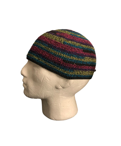 Multi/colored Kufi Hat,Skull Cap,Kufi, Beanie, Prayer Cap,Dockers hat, Fishermen Cap (CROCHET)