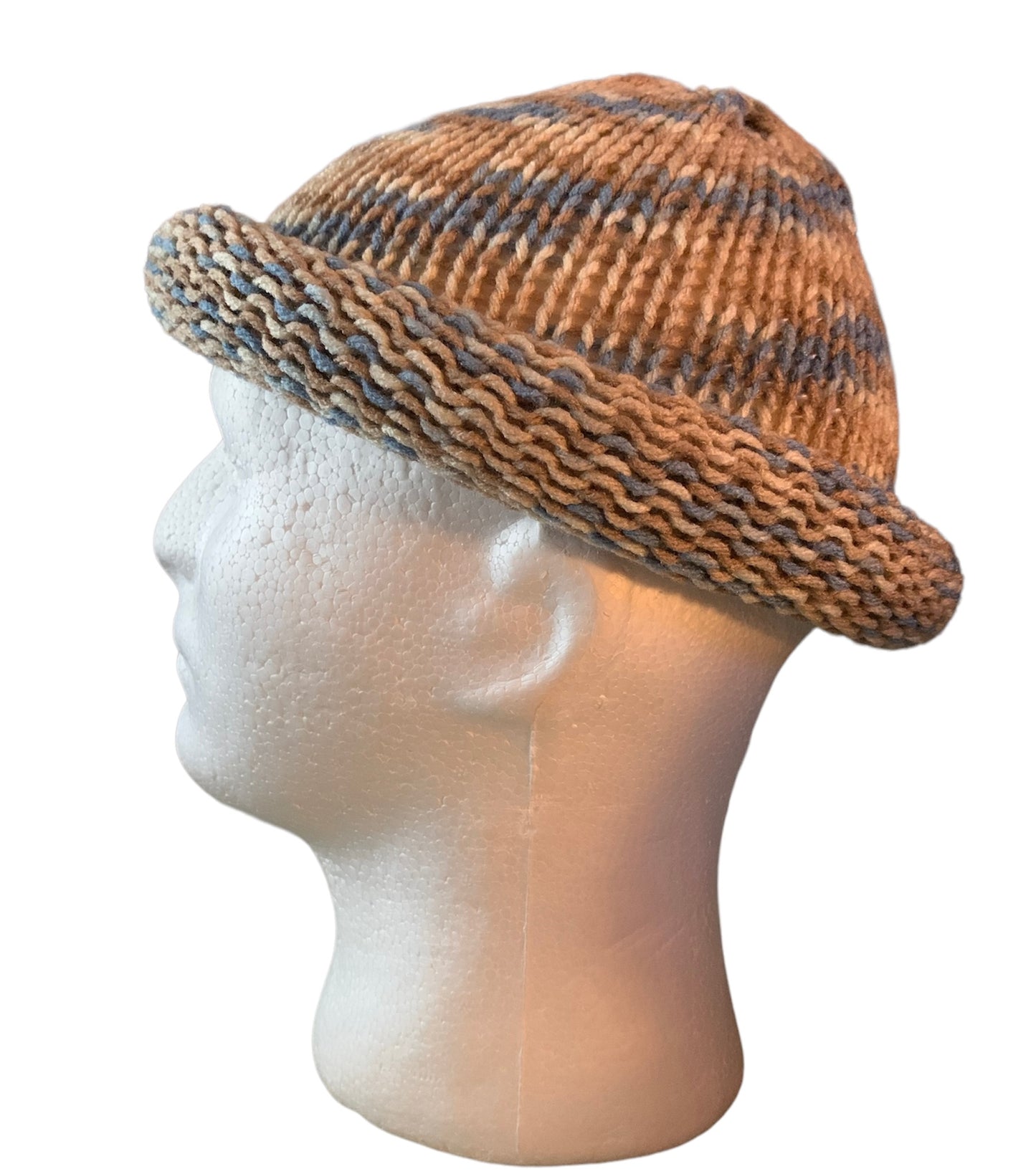 Beige, Baby Blue, Creme & Tan Roll Up Dockers Cap/Dockers Hat/Fisherman Hat/Skull Cap (KNITTED)