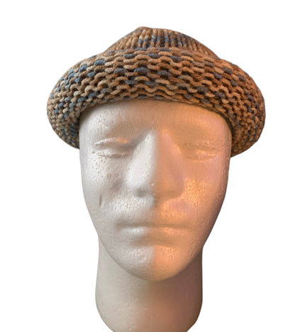 Beige, Baby Blue, Creme & Tan Roll Up Dockers Cap/Dockers Hat/Fisherman Hat/Skull Cap (KNITTED)