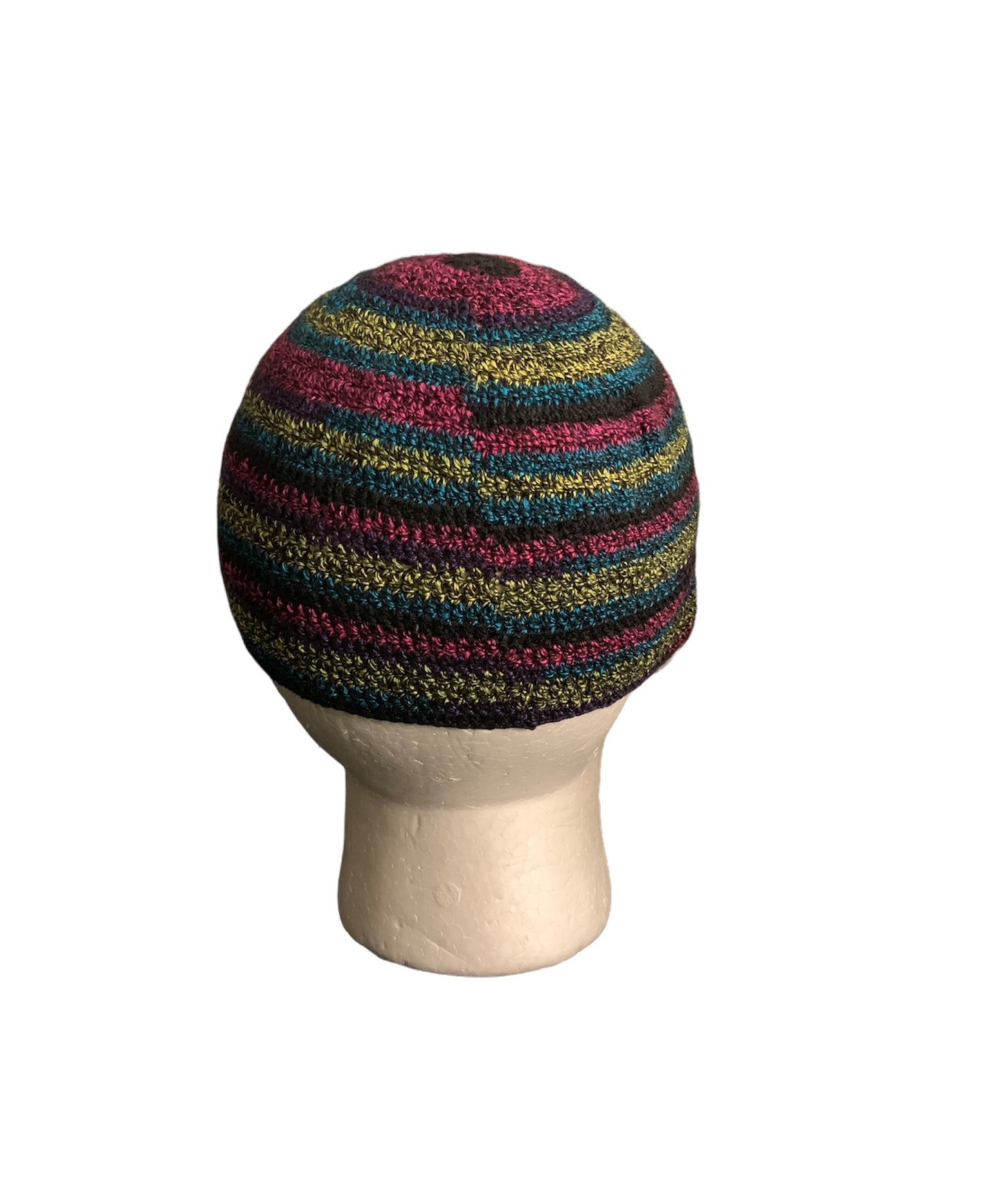 Multi/colored Kufi Hat,Skull Cap,Kufi, Beanie, Prayer Cap,Dockers hat, Fishermen Cap (CROCHET)