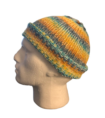 Multi-Colored Skull Cap, Beanie, Dockers Hat, Fishermen Cap, Skully (KNITTED)