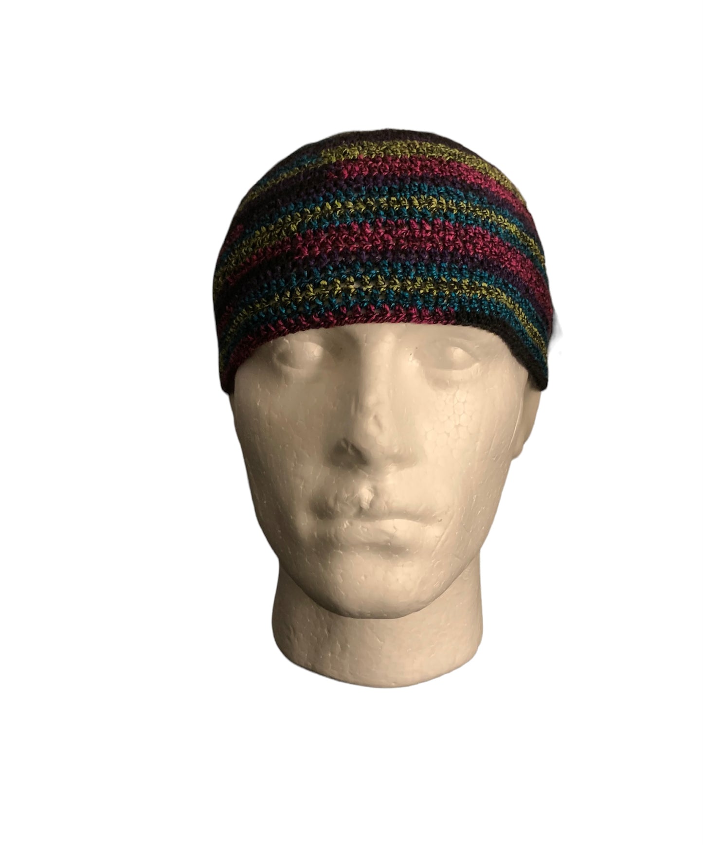 Multi/colored Kufi Hat,Skull Cap,Kufi, Beanie, Prayer Cap,Dockers hat, Fishermen Cap (CROCHET)