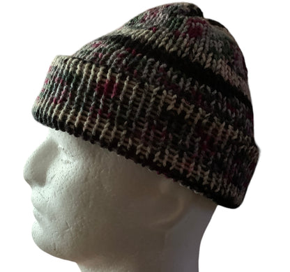 Black,Gray,White,Burgundy Speckled Skull Cap, Beanie, Dockers Hat, Fishermen Cap, Skully (KNITTED)