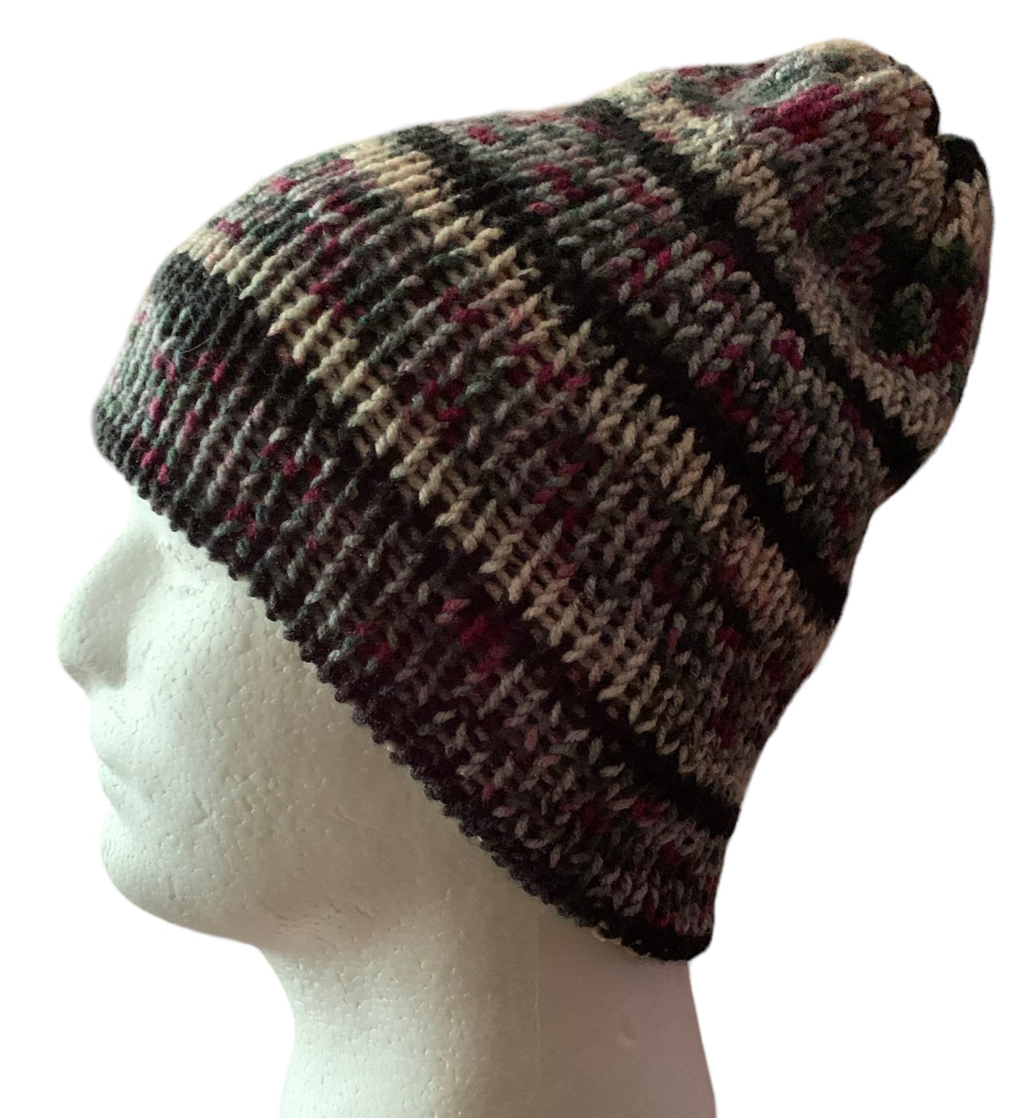 Black,Gray,White,Burgundy Speckled Skull Cap, Beanie, Dockers Hat, Fishermen Cap, Skully (KNITTED)