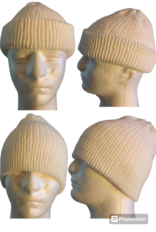 Solid Skull Cap, Beanie, Dockers Hat, Fishermen Cap, Skully (KNITTED)