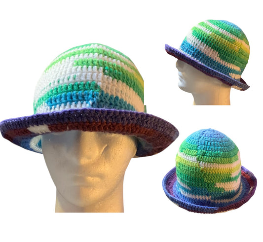 Hasnah Multi color bucket hat (Crochet)