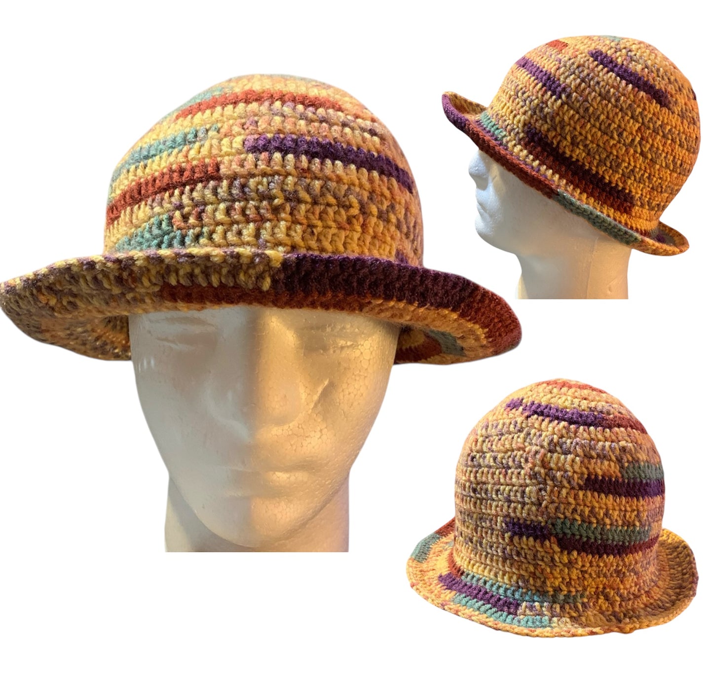 Fatimah Multi color bucket hat (Crochet)