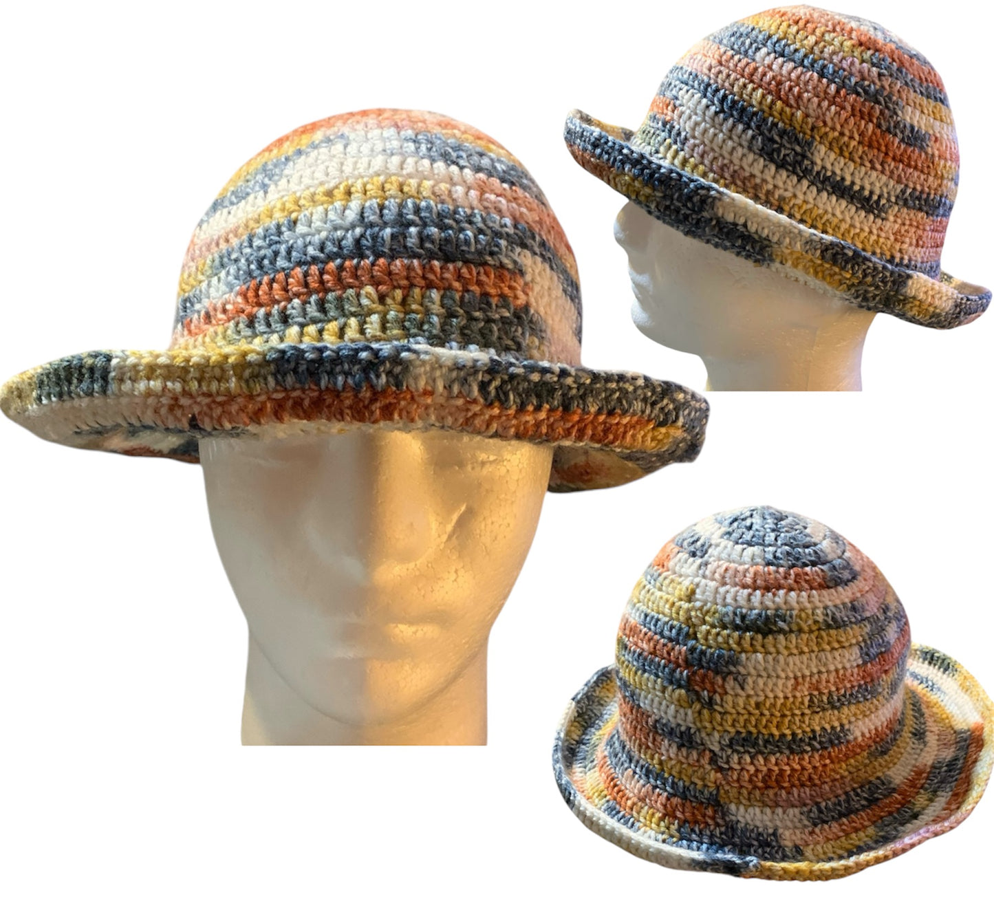 Laila’s Multi color bucket hat (Crochet)